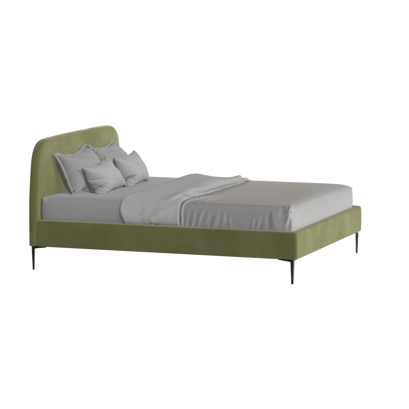 Anna Upholstered Bed with Vertical Headboard Detailing