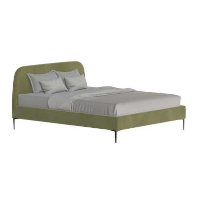 Anna Upholstered Bed with Vertical Headboard Detailing