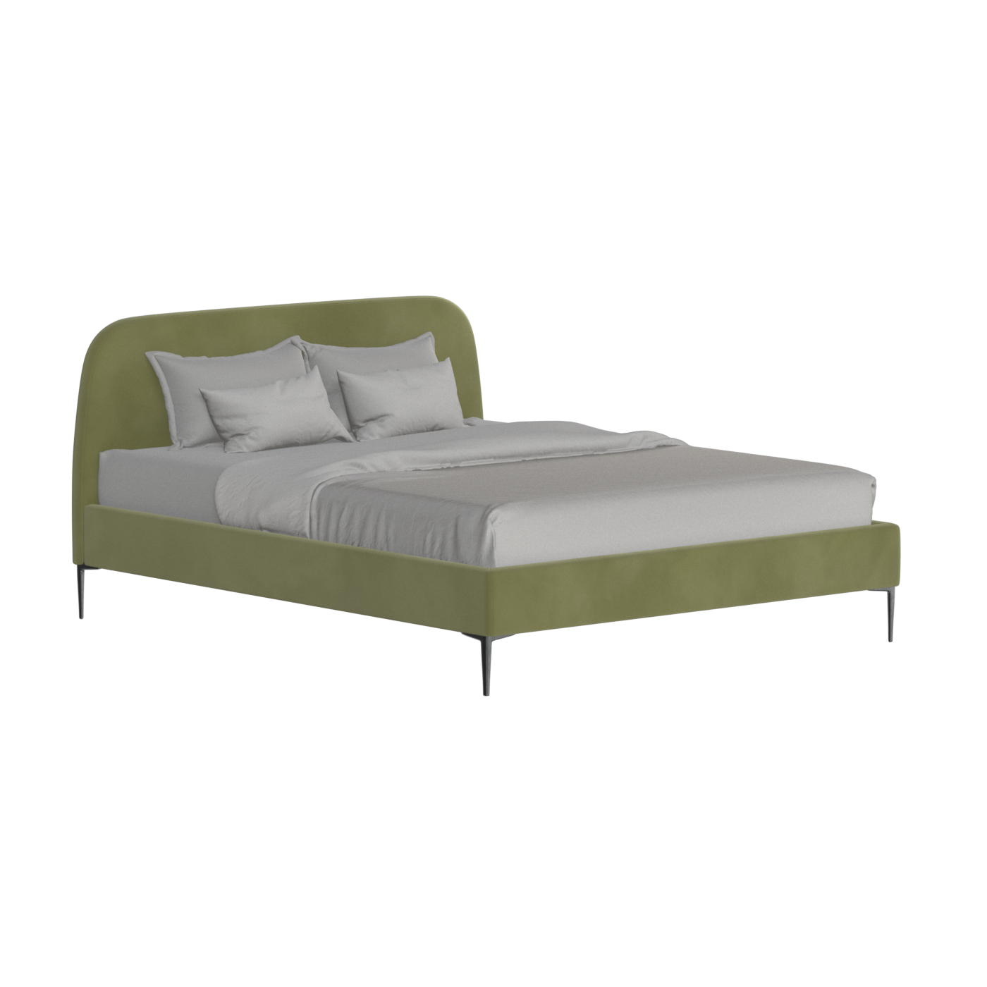 Anna Upholstered Bed with Vertical Headboard Detailing