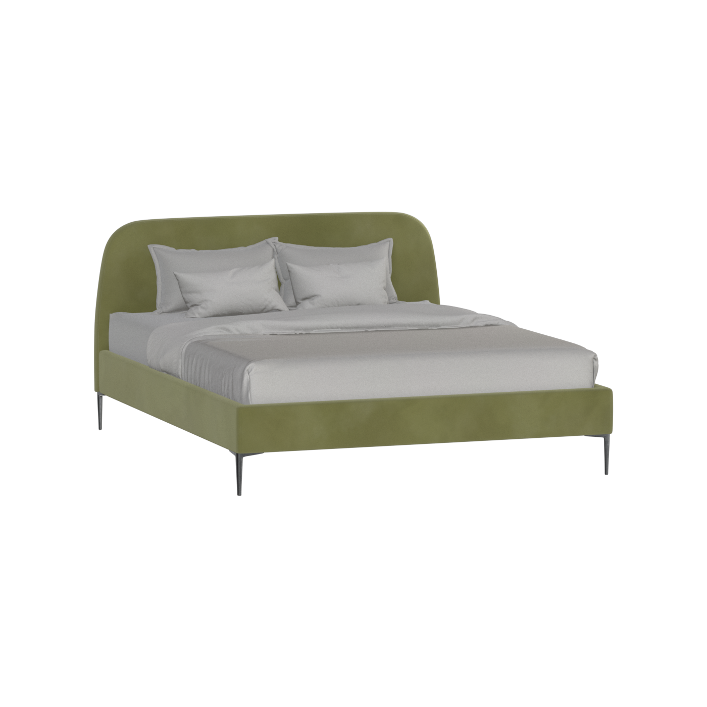 Anna Upholstered Bed with Vertical Headboard Detailing