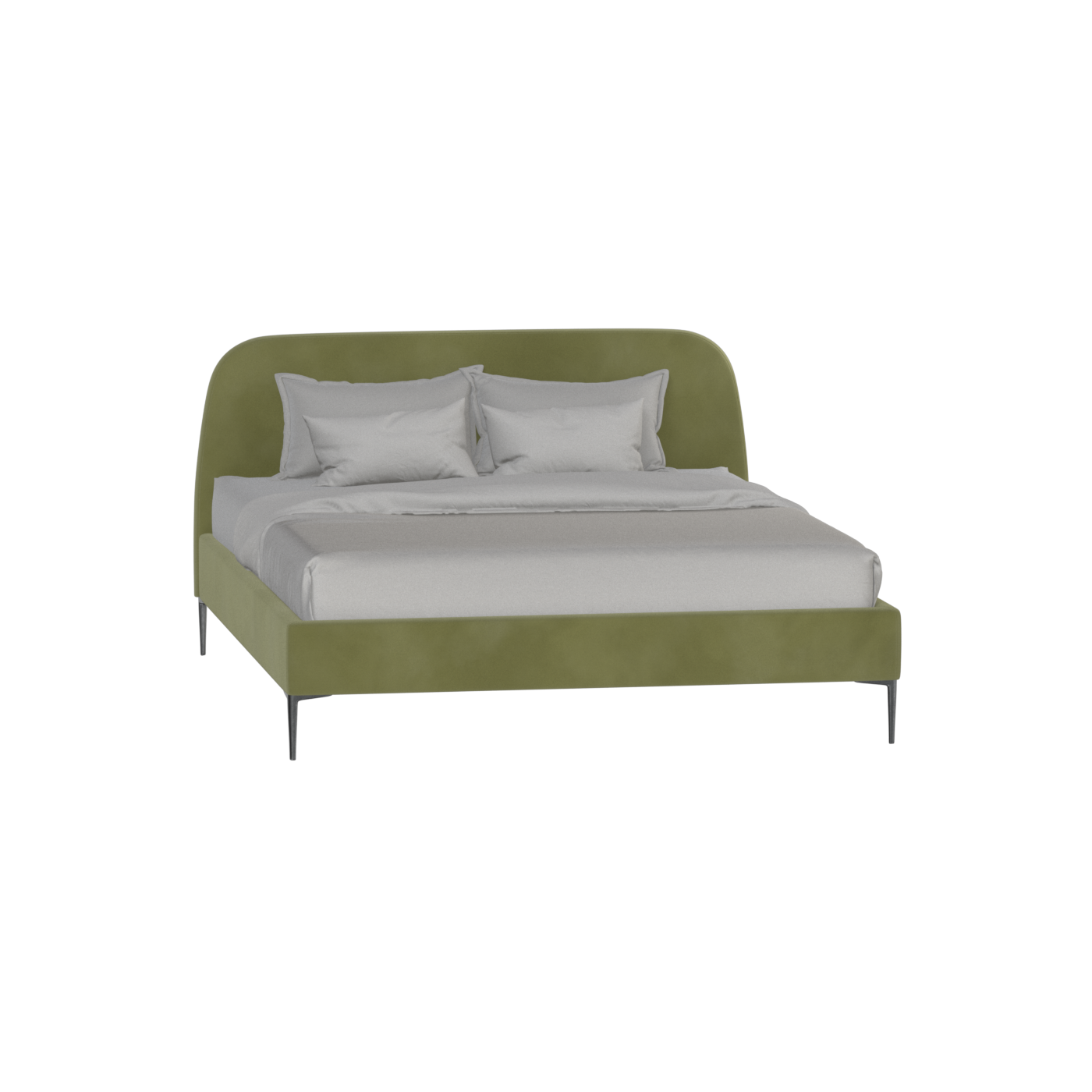 Anna Upholstered Bed with Vertical Headboard Detailing