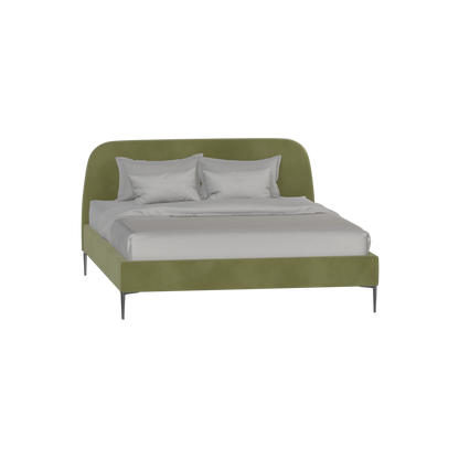 Anna Upholstered Bed with Vertical Headboard Detailing