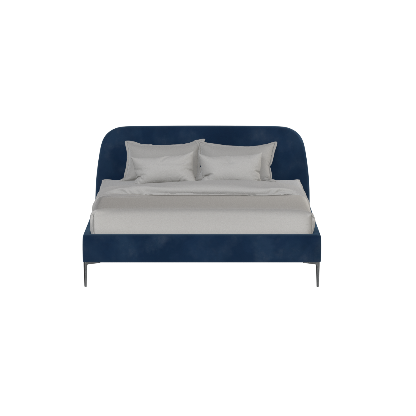 Anna Upholstered Bed with Vertical Headboard Detailing