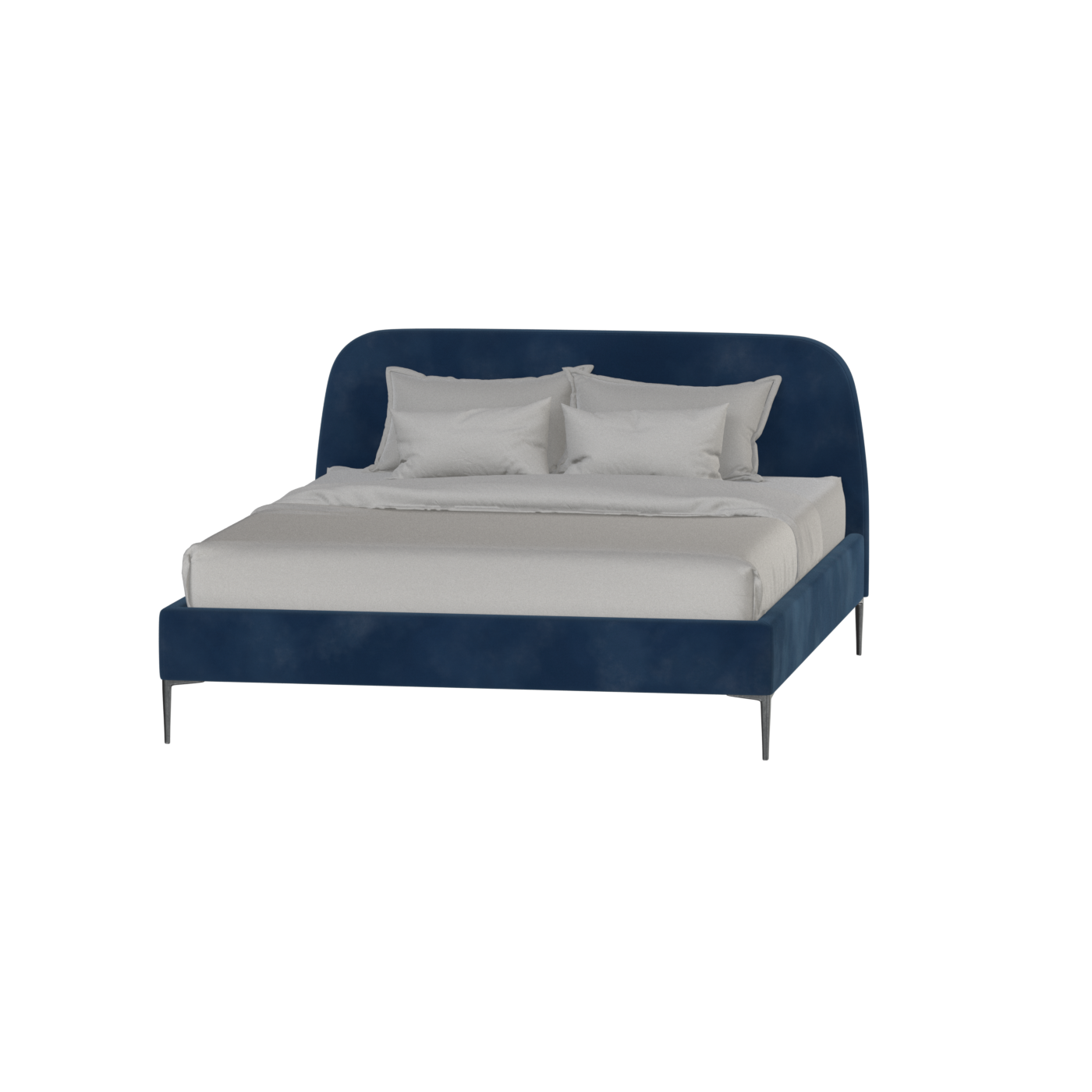 Anna Upholstered Bed with Vertical Headboard Detailing