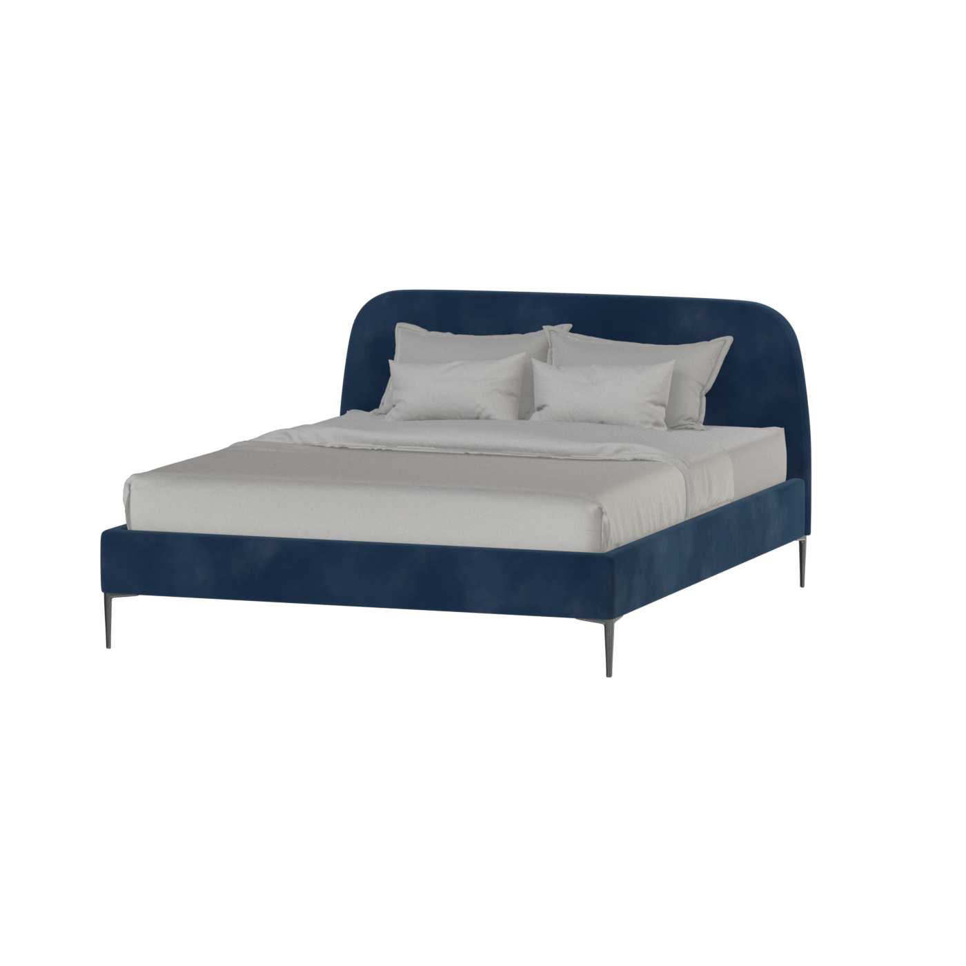 Anna Upholstered Bed with Vertical Headboard Detailing