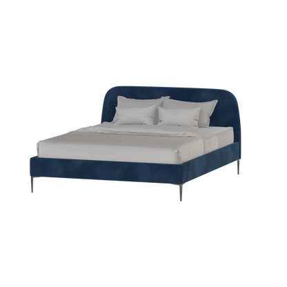 Anna Upholstered Bed with Vertical Headboard Detailing