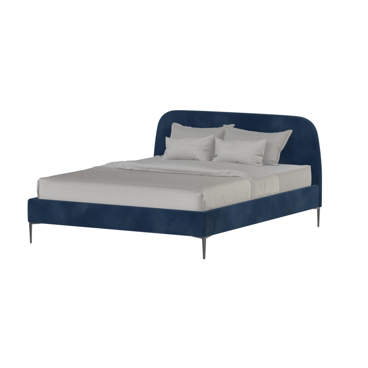 Anna Upholstered Bed with Vertical Headboard Detailing