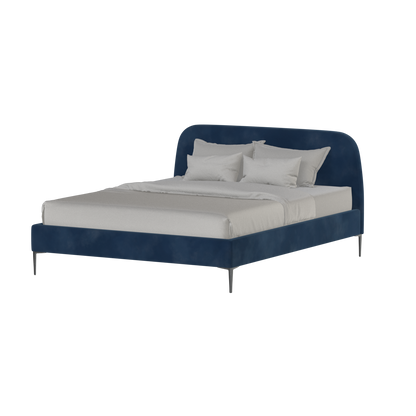 Anna Upholstered Bed with Vertical Headboard Detailing