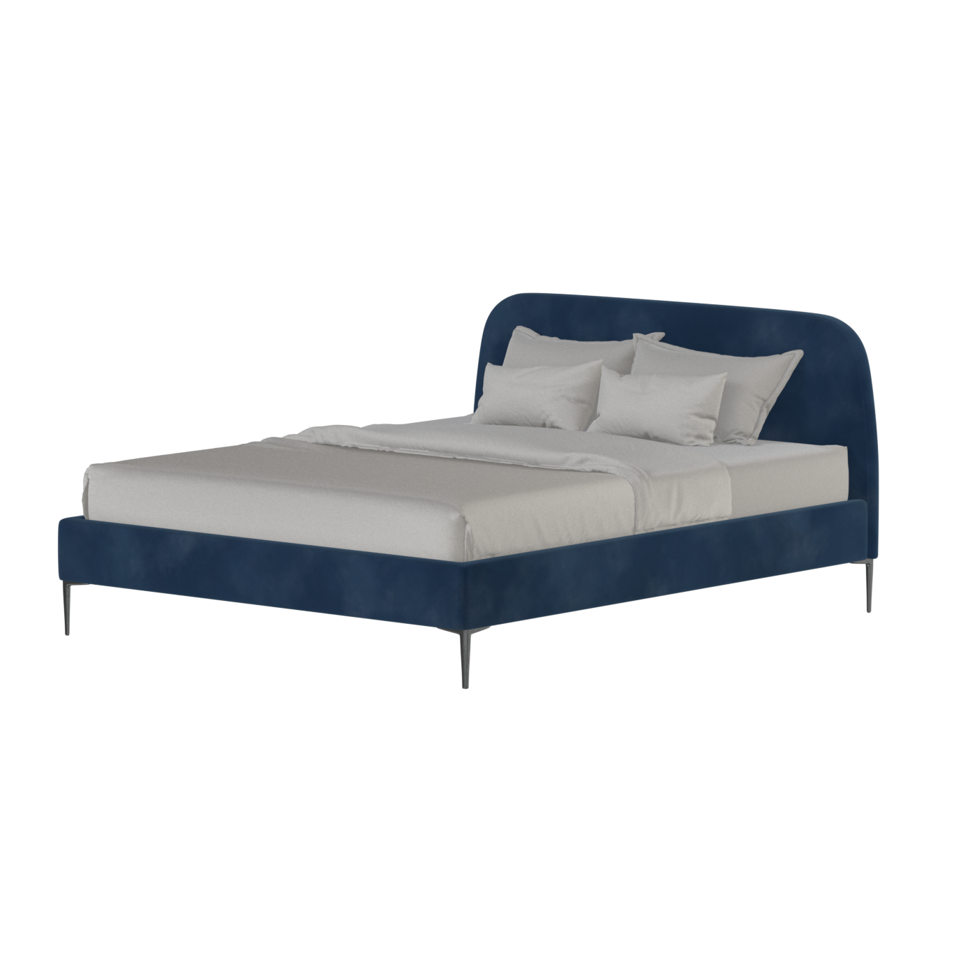 Anna Upholstered Bed with Vertical Headboard Detailing
