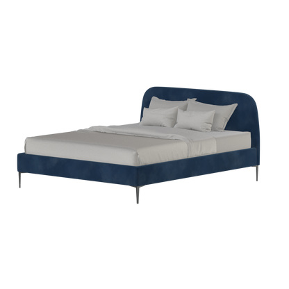Anna Upholstered Bed with Vertical Headboard Detailing