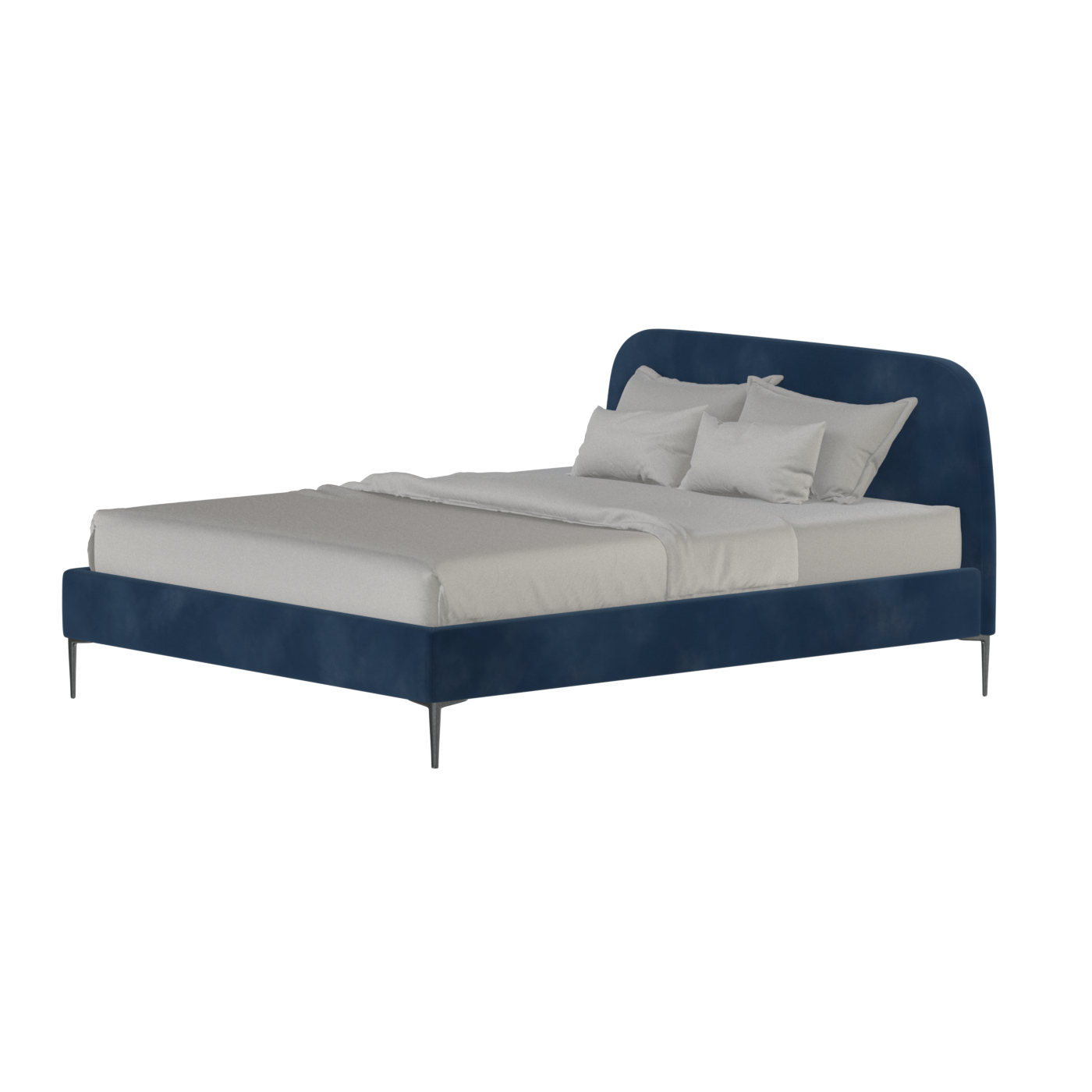 Anna Upholstered Bed with Vertical Headboard Detailing