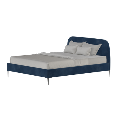 Anna Upholstered Bed with Vertical Headboard Detailing