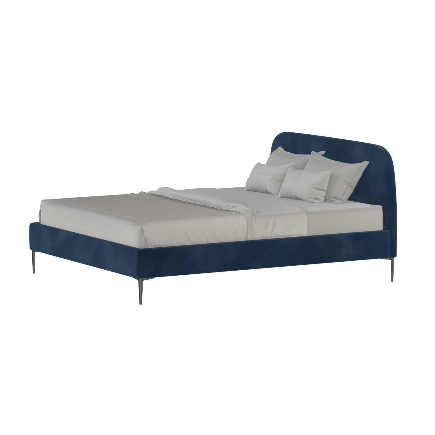 Anna Upholstered Bed with Vertical Headboard Detailing