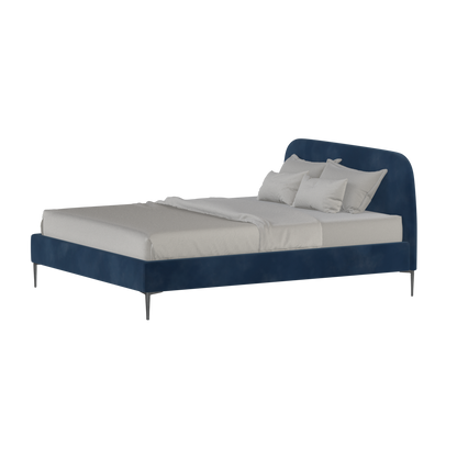 Anna Upholstered Bed with Vertical Headboard Detailing