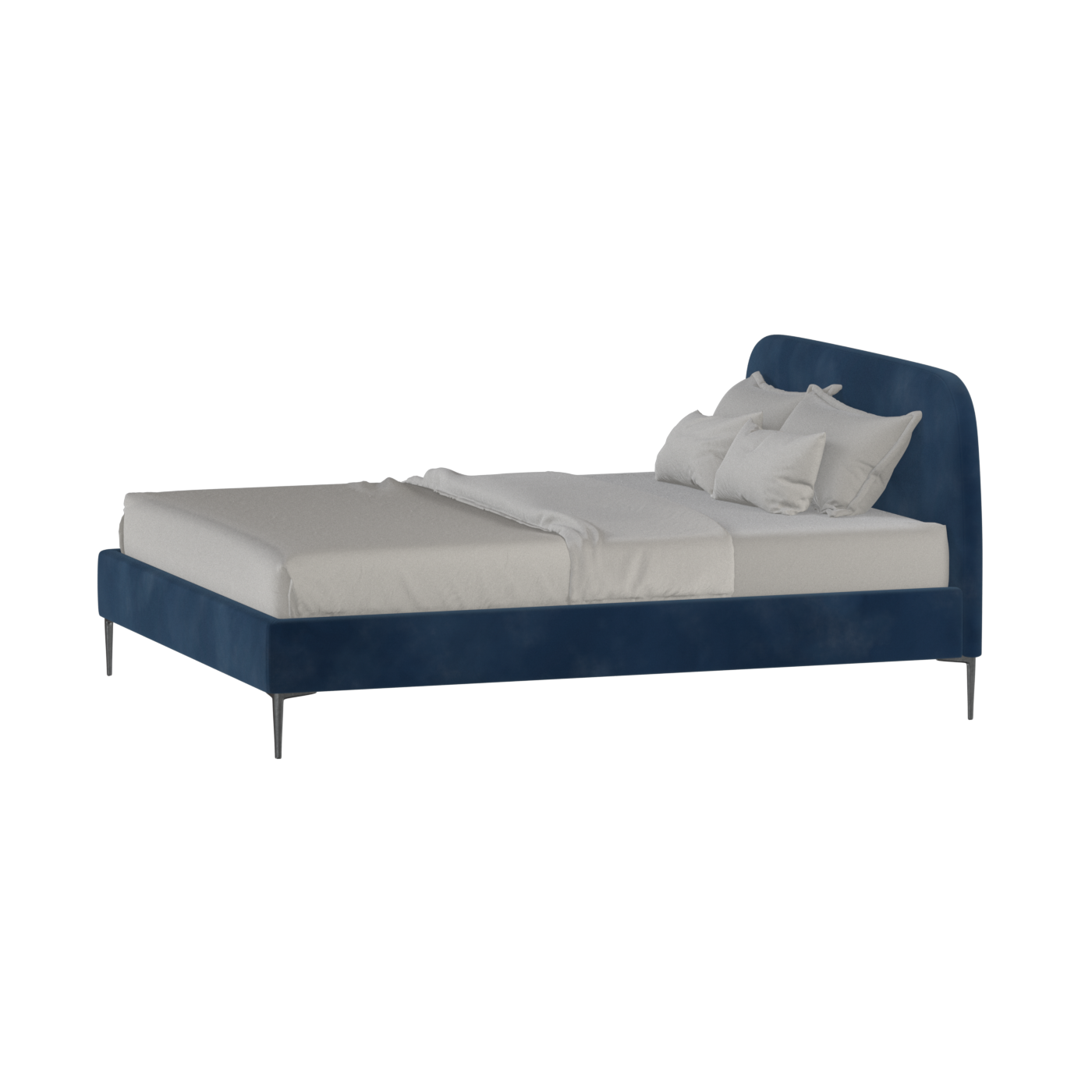 Anna Upholstered Bed with Vertical Headboard Detailing
