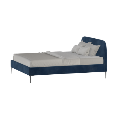Anna Upholstered Bed with Vertical Headboard Detailing