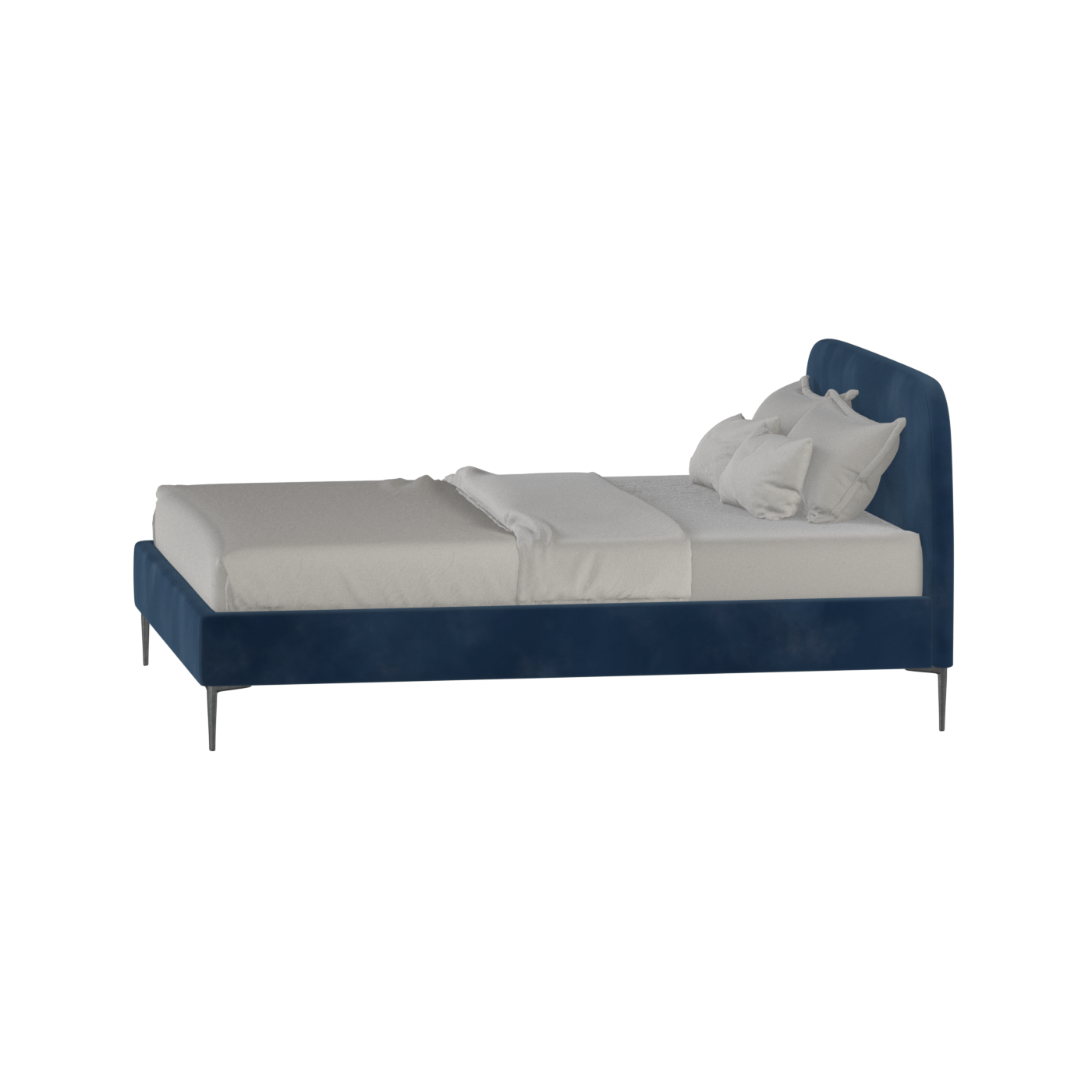 Anna Upholstered Bed with Vertical Headboard Detailing