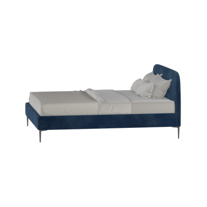 Anna Upholstered Bed with Vertical Headboard Detailing