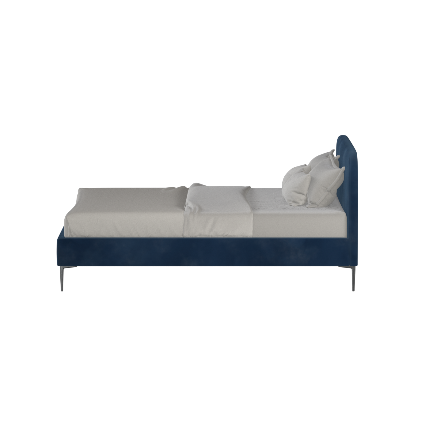 Anna Upholstered Bed with Vertical Headboard Detailing
