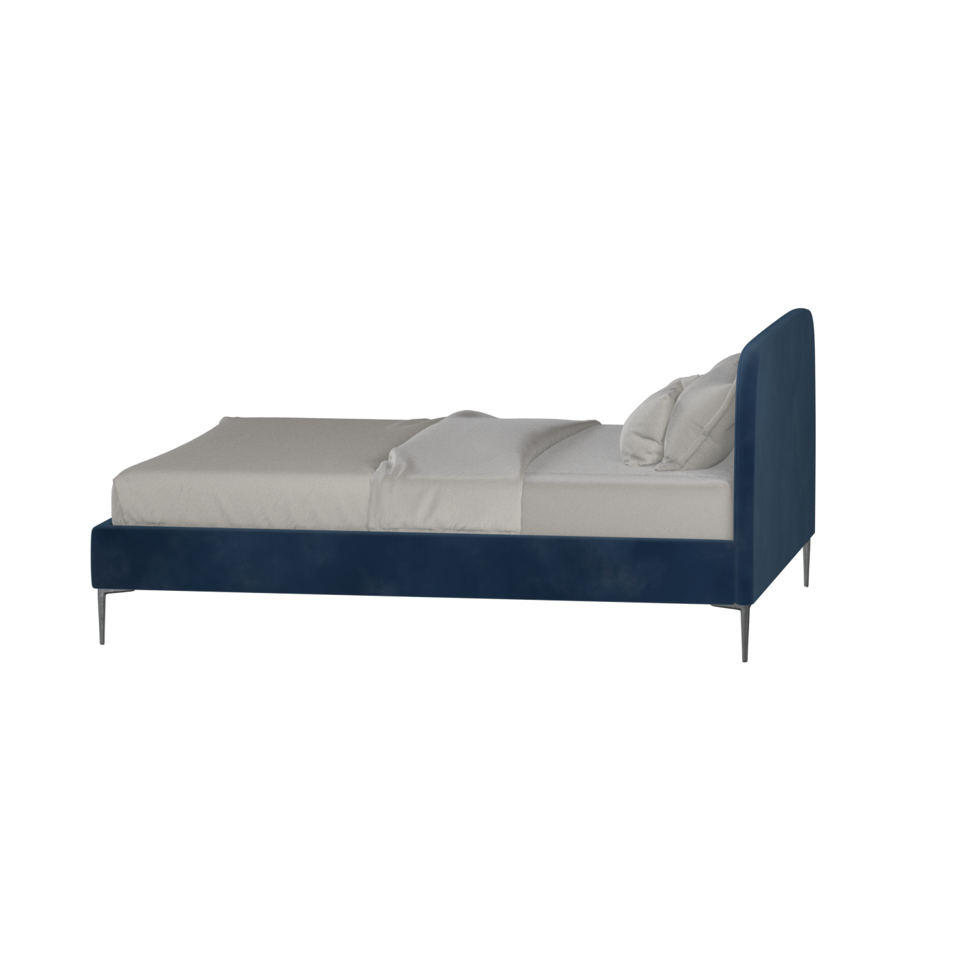 Anna Upholstered Bed with Vertical Headboard Detailing