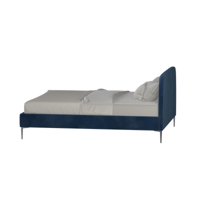 Anna Upholstered Bed with Vertical Headboard Detailing