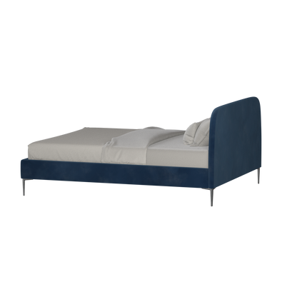 Anna Upholstered Bed with Vertical Headboard Detailing