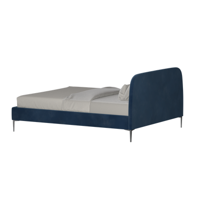 Anna Upholstered Bed with Vertical Headboard Detailing