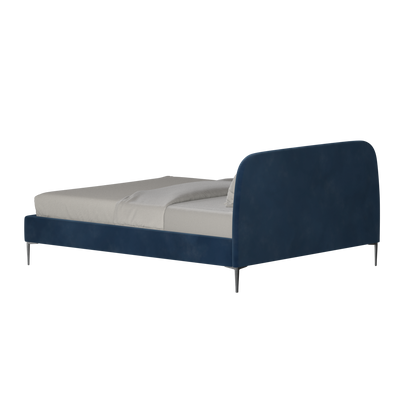 Anna Upholstered Bed with Vertical Headboard Detailing