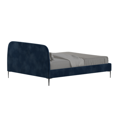 Anna Upholstered Bed with Vertical Headboard Detailing