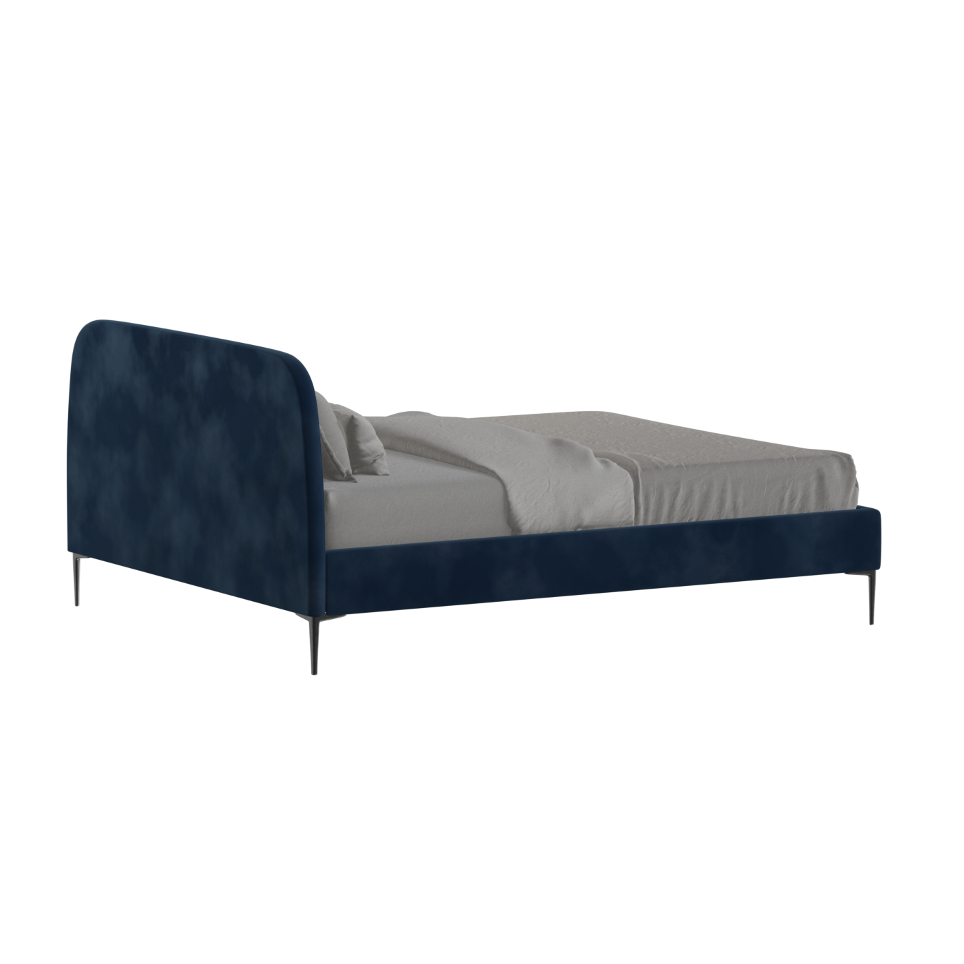 Anna Upholstered Bed with Vertical Headboard Detailing