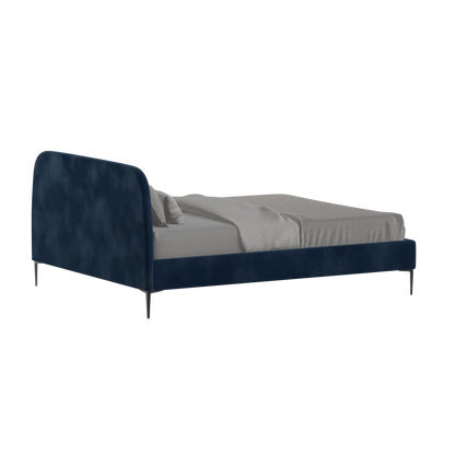 Anna Upholstered Bed with Vertical Headboard Detailing