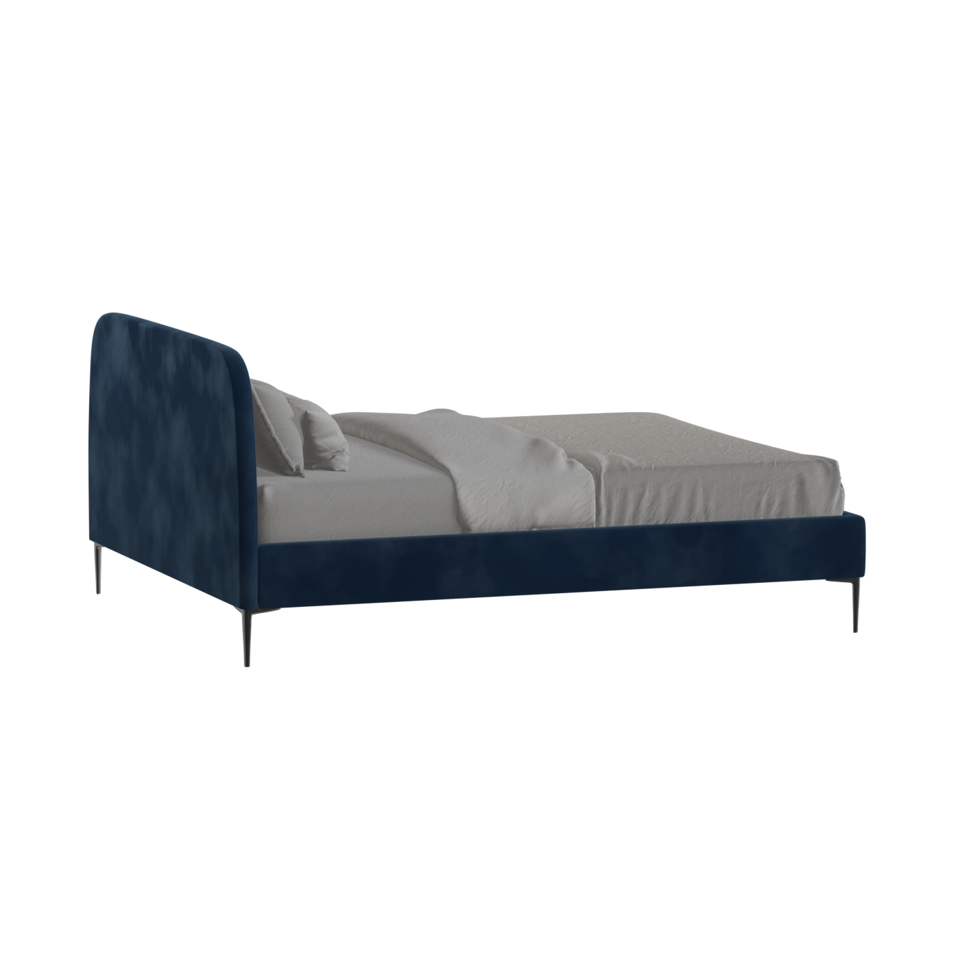 Anna Upholstered Bed with Vertical Headboard Detailing