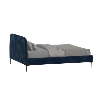 Anna Upholstered Bed with Vertical Headboard Detailing