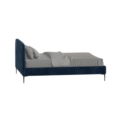 Anna Upholstered Bed with Vertical Headboard Detailing