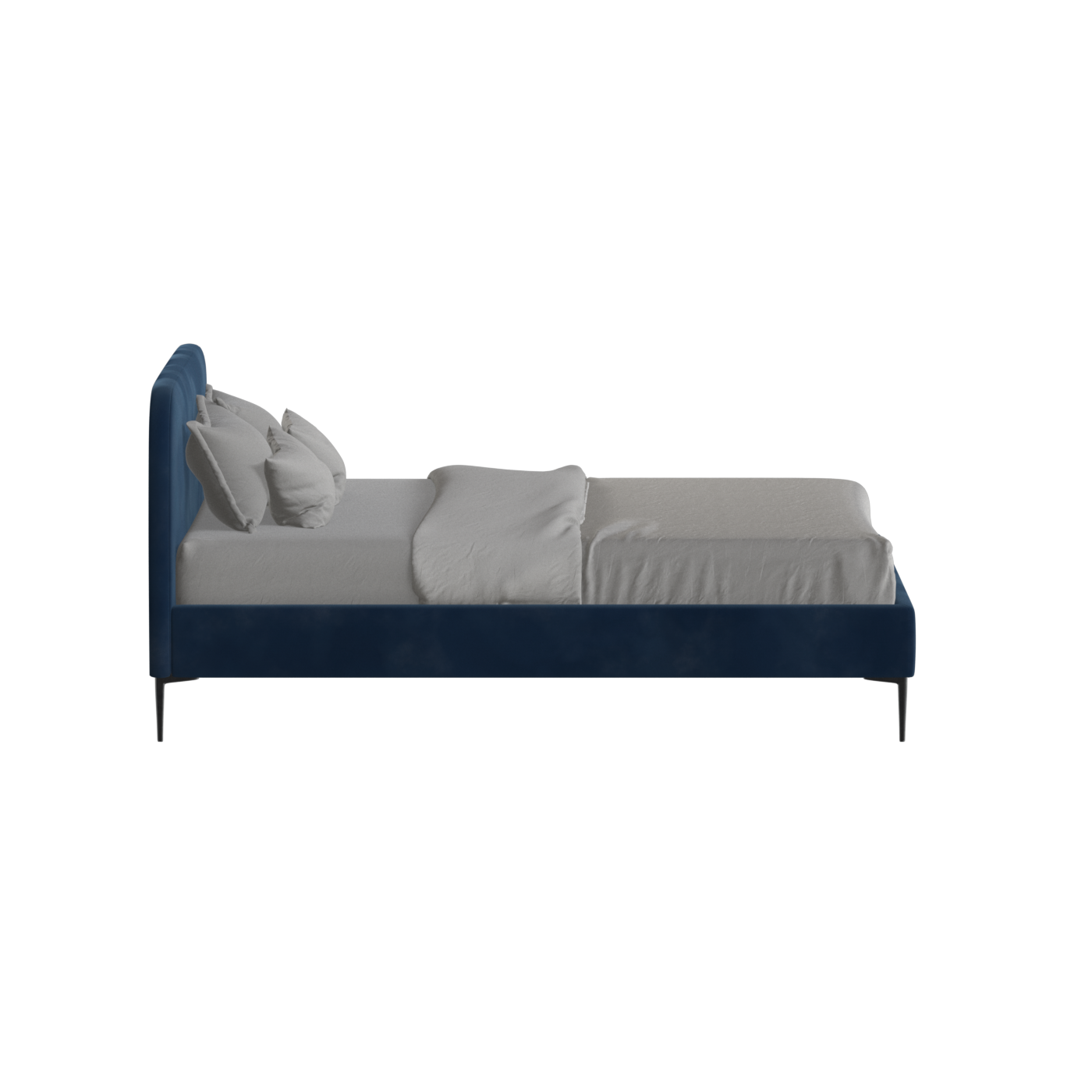 Anna Upholstered Bed with Vertical Headboard Detailing