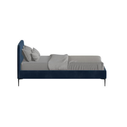 Anna Upholstered Bed with Vertical Headboard Detailing