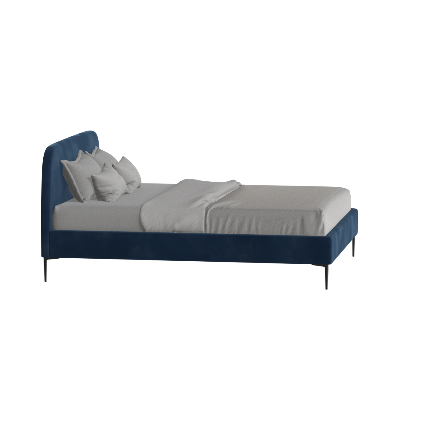 Anna Upholstered Bed with Vertical Headboard Detailing