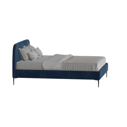 Anna Upholstered Bed with Vertical Headboard Detailing