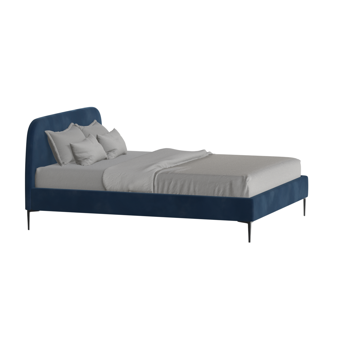Anna Upholstered Bed with Vertical Headboard Detailing