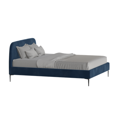 Anna Upholstered Bed with Vertical Headboard Detailing