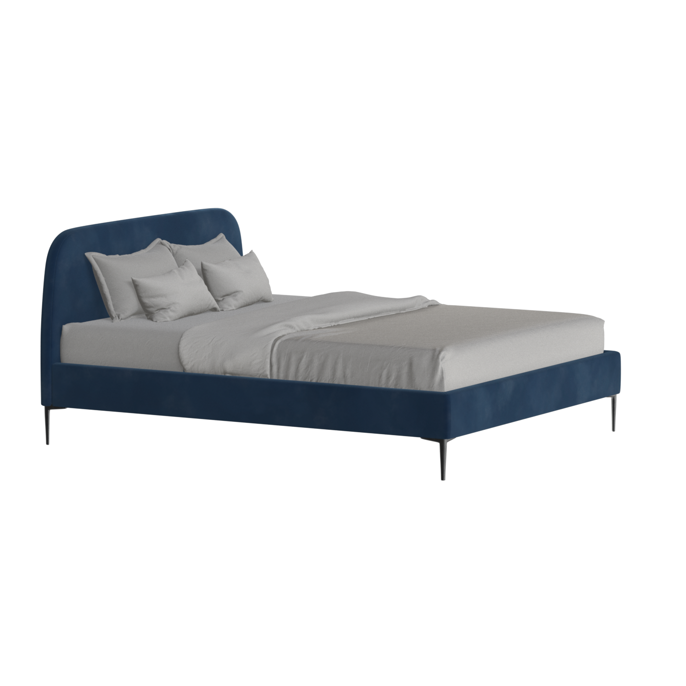 Anna Upholstered Bed with Vertical Headboard Detailing