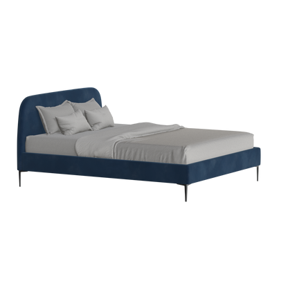 Anna Upholstered Bed with Vertical Headboard Detailing