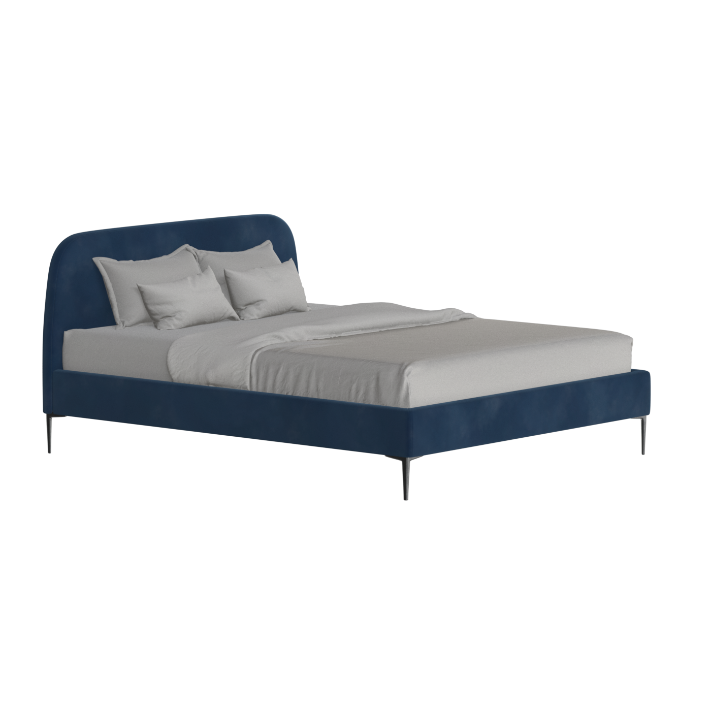 Anna Upholstered Bed with Vertical Headboard Detailing