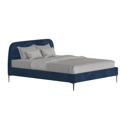 Anna Upholstered Bed with Vertical Headboard Detailing