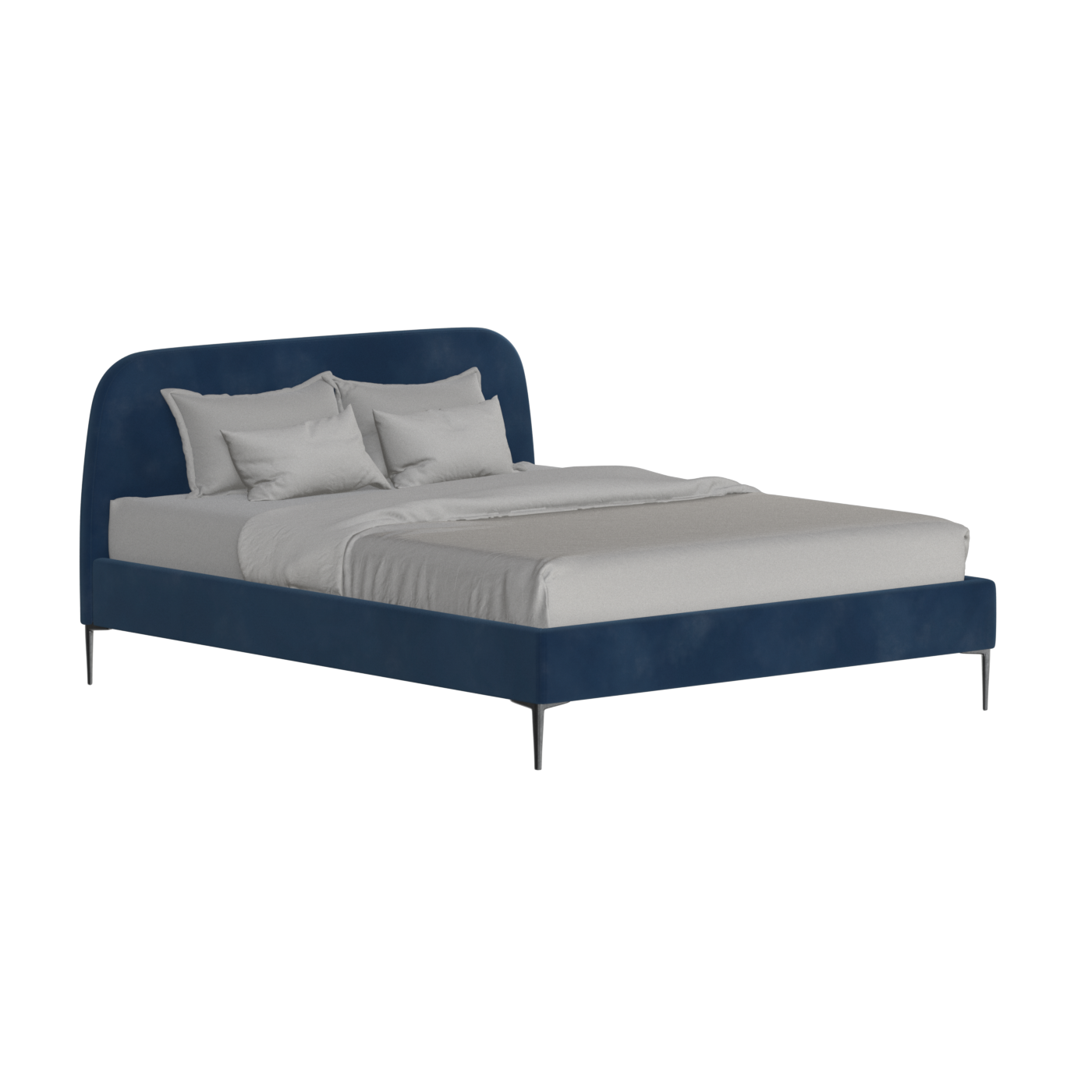 Anna Upholstered Bed with Vertical Headboard Detailing