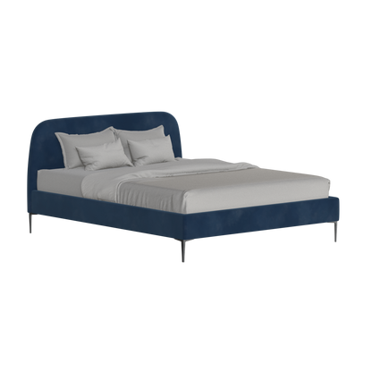 Anna Upholstered Bed with Vertical Headboard Detailing