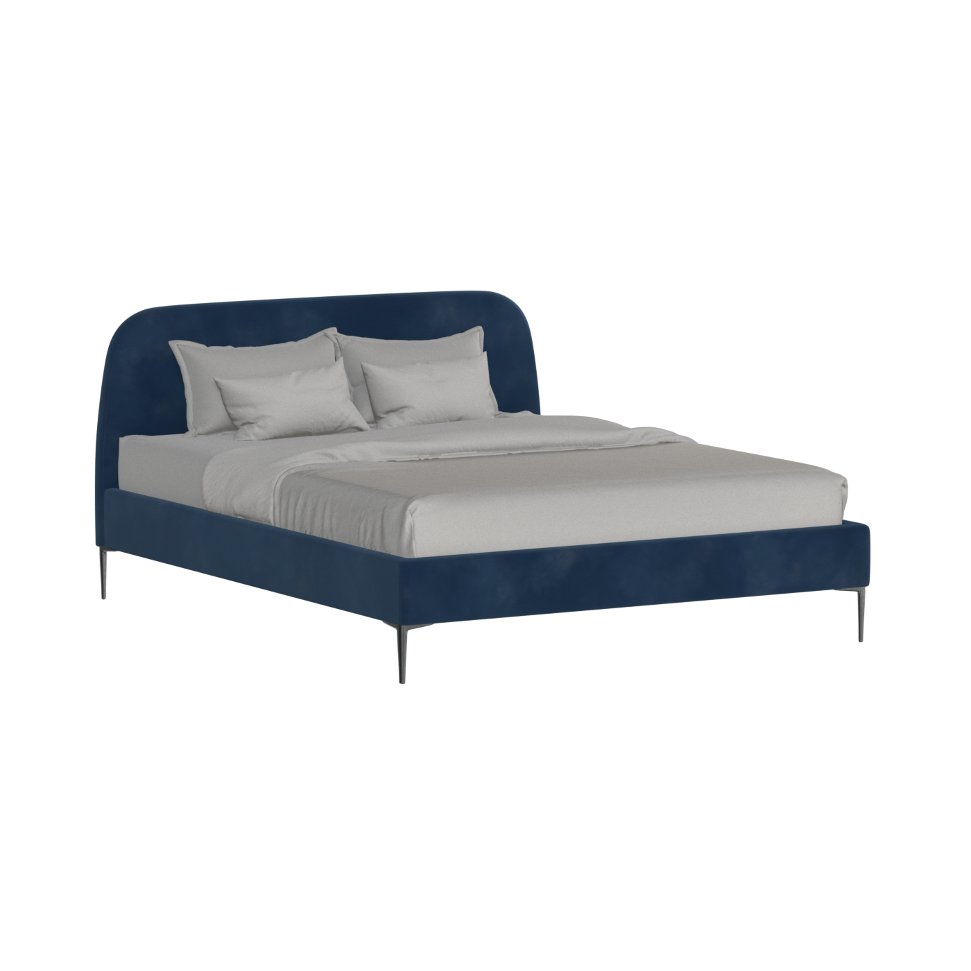 Anna Upholstered Bed with Vertical Headboard Detailing