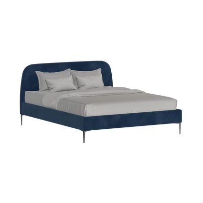 Anna Upholstered Bed with Vertical Headboard Detailing