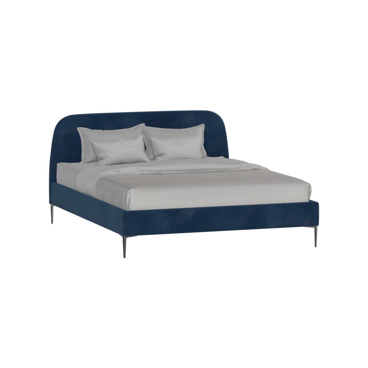 Anna Upholstered Bed with Vertical Headboard Detailing