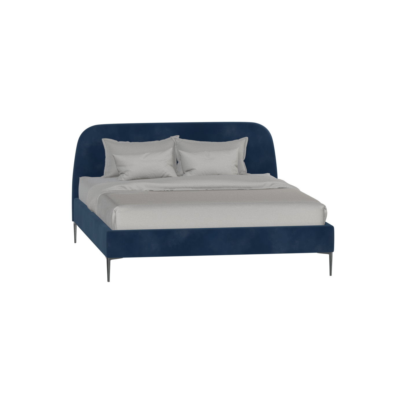 Anna Upholstered Bed with Vertical Headboard Detailing
